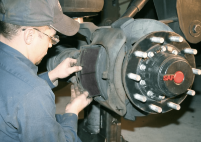 this image shows truck brake services in Fontana, CA